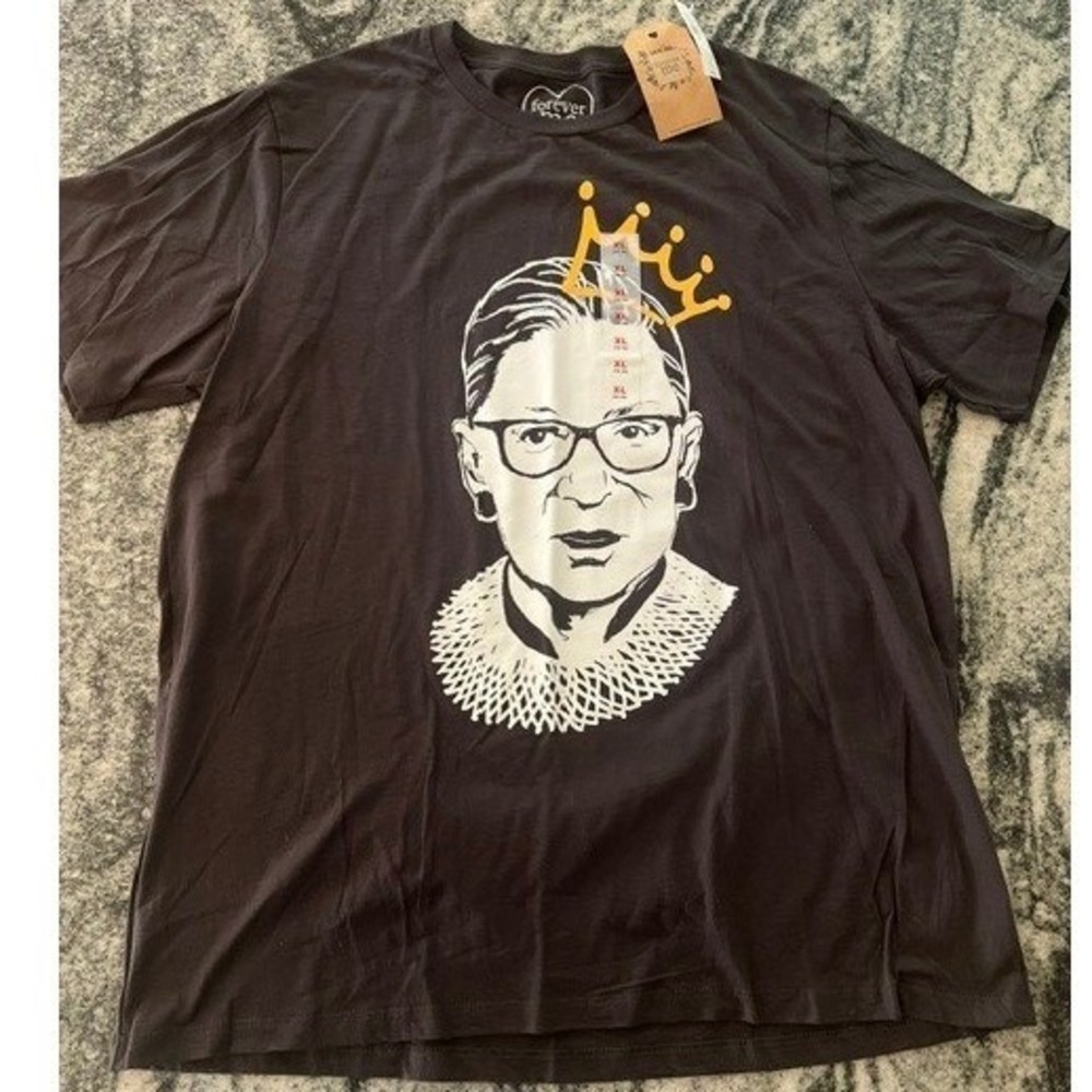 Forever Me RBG Graphic T-Shirt Girls XL Charcoal Gray NWT Ruth Bader Ginsburg